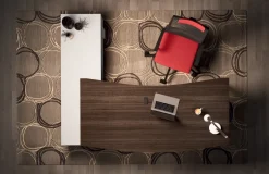 Scrivania direzionale in legno Ufficio completo rhea  a marchio Flycom a prezzi convenienti