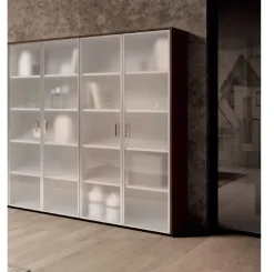 Scrivania direzionale in legno Ufficio completo rhea  a marchio Flycom a prezzi convenienti