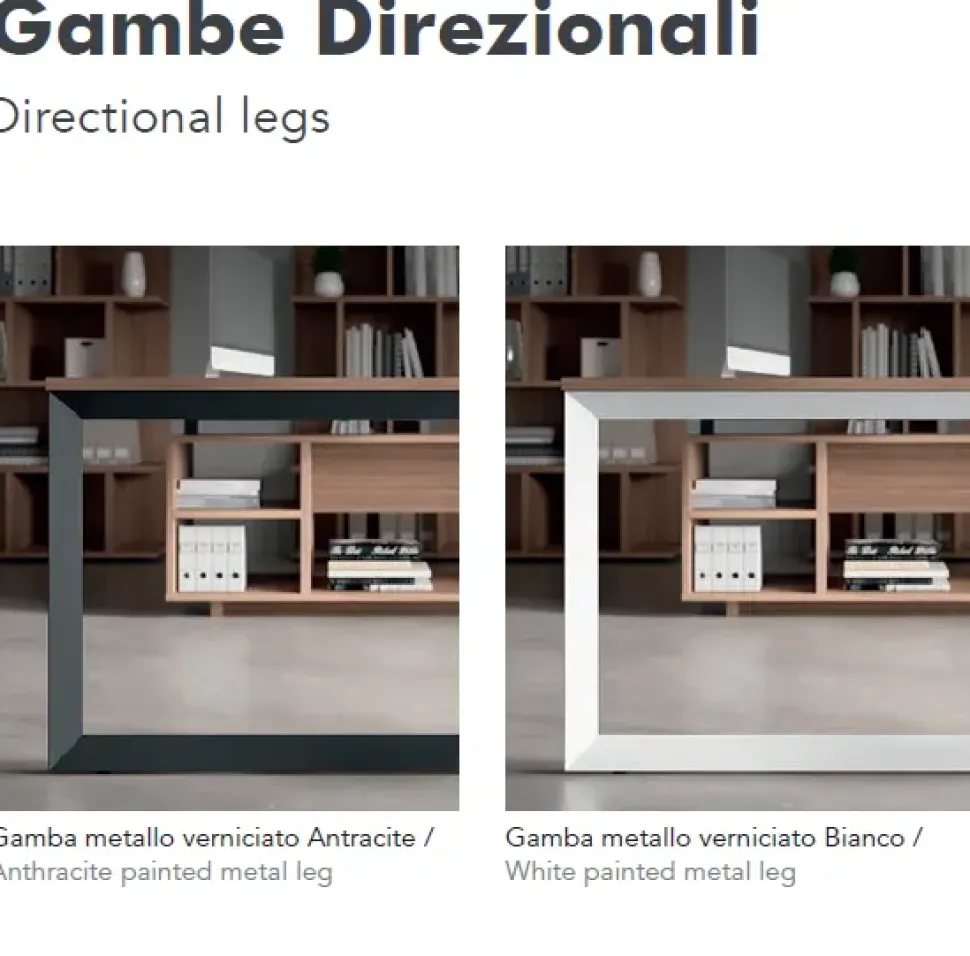 Scrivania direzionale in legno Ufficio completo stratos plus 2 a marchio Flycom con forte sconto