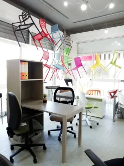 Scrivania direzionale in legno Luca - postazione home office con sedia Las mobili a prezzi convenienti