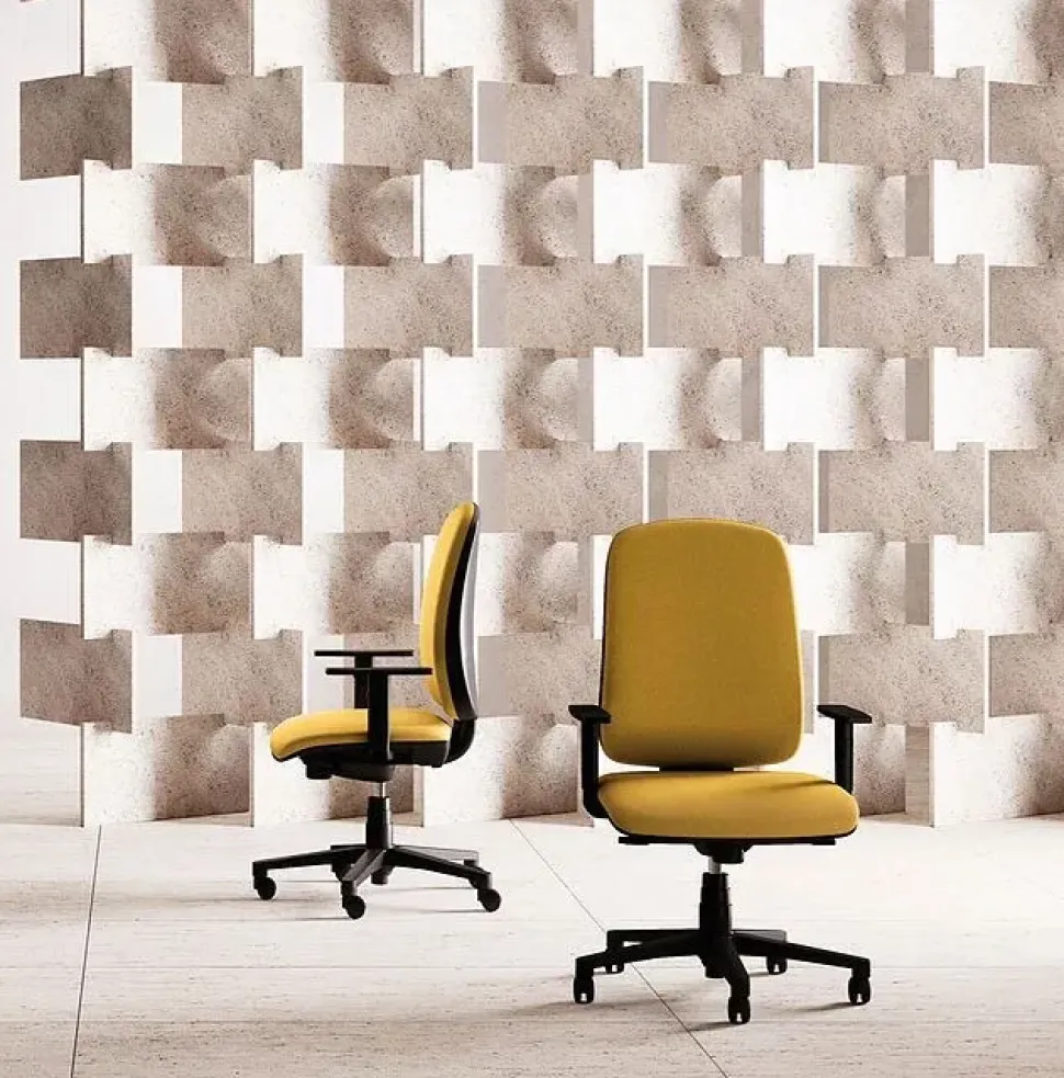 Scrivania direzionale in legno Luca - postazione home office con sedia Las mobili a prezzi convenienti