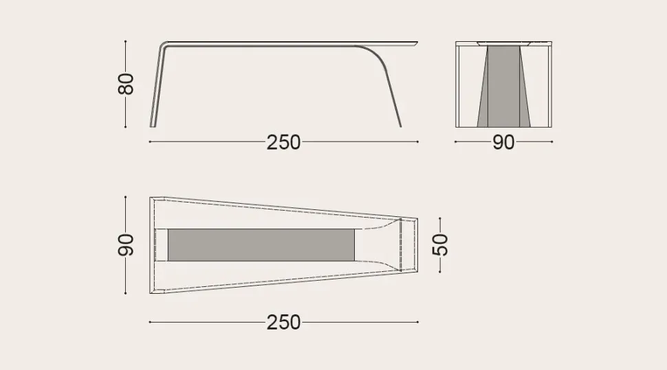 Scrivania direzionale in pelle Scrivania acciaio e pelle luxury italia a marchio Md work con forte sconto
