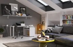 Scrivania direzionale in legno Andrea - postazione home officecon sedia a marchio Las mobili a prezzi convenienti