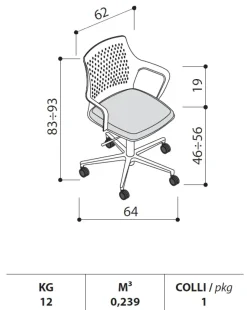 Scrivania direzionale in legno Andrea - postazione home officecon sedia a marchio Las mobili a prezzi convenienti