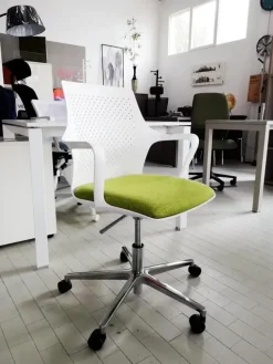 Scrivania direzionale in legno Andrea - postazione home officecon sedia a marchio Las mobili a prezzi convenienti