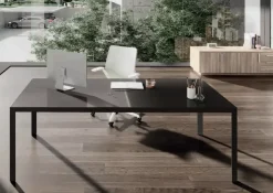 Scrivania direzionale Scrivania direzionale eos con mobili in vetro Flycom a prezzo scontato