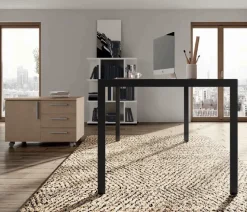 Scrivania direzionale Scrivania direzionale eos con armadi in legno Flycom a prezzo Outlet