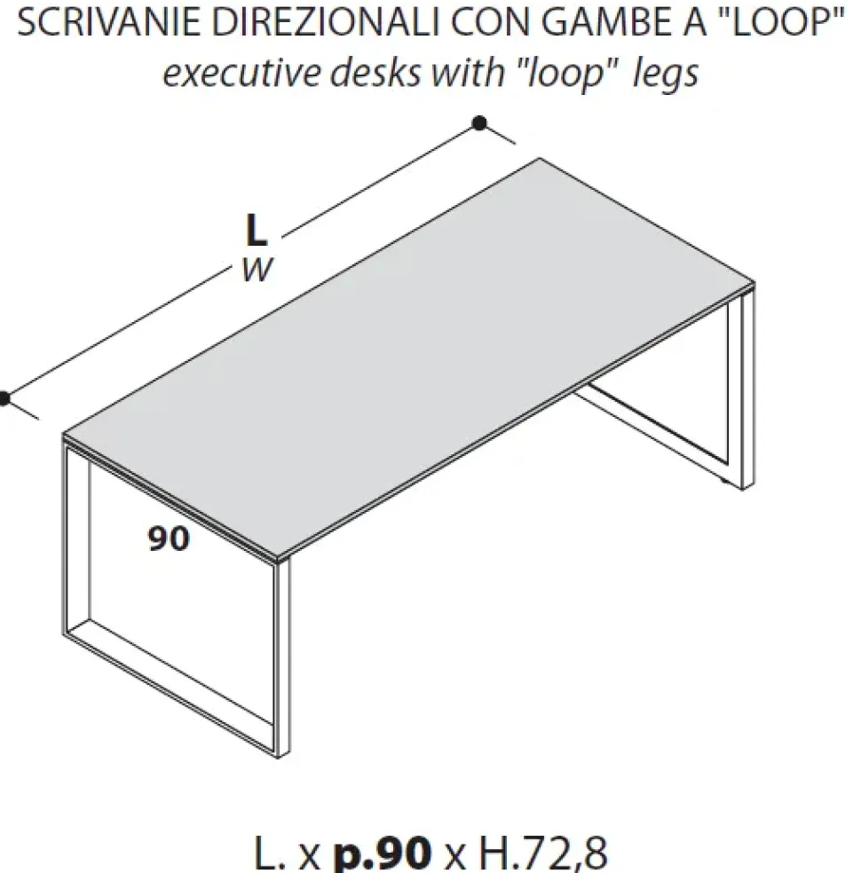 Scrivania direzionale 5th element in legno Las mobili in Offerta Outlet