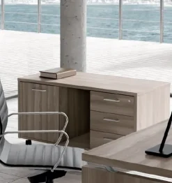 Scrivania direzionale Ufficio completo  in legno Flycom a prezzo Outlet