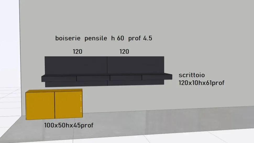Scrivania operativa in legno Ala a marchio Pianca a prezzi convenienti
