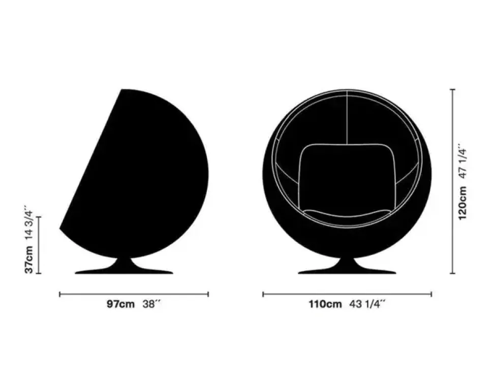 Sedia Ball eero aarnio Stark a prezzo ribassato