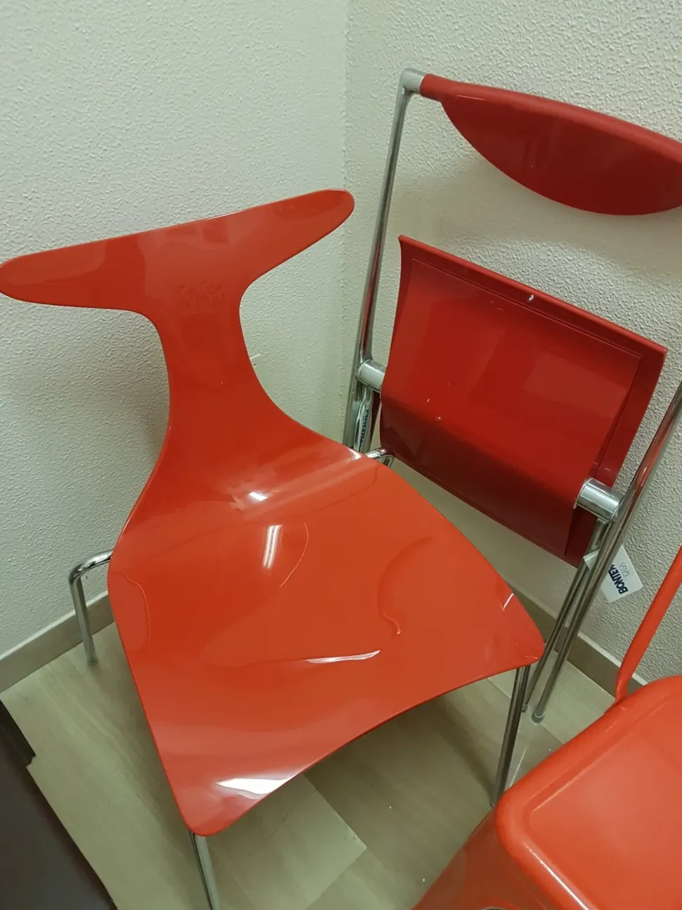 SEDIA Ciacci Delfy rosso cromo PREZZI OUTLET