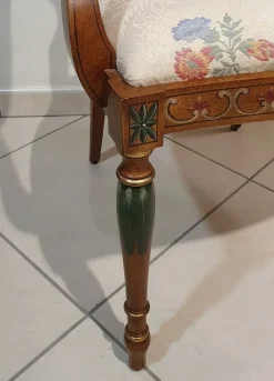 SEDIA Collezione esclusiva Poltroncina noce imbottita schienale paglia di vienna a PREZZO OUTLET