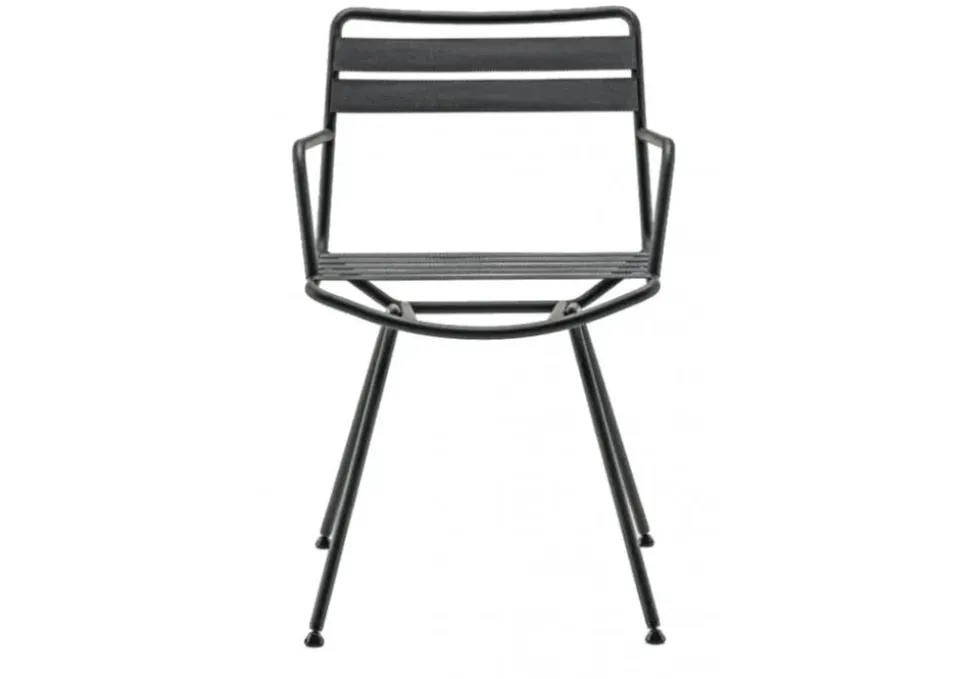 Sedia con braccioli Dan poltrona nera di Zanotta a prezzo Outlet