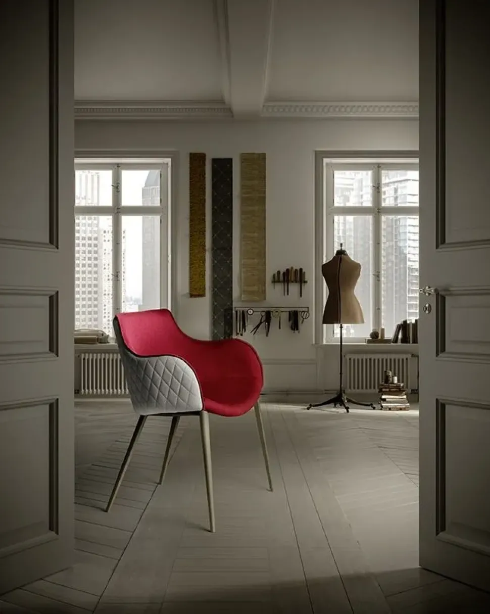 Sedia con braccioli Duke b Zamagna a prezzo Outlet