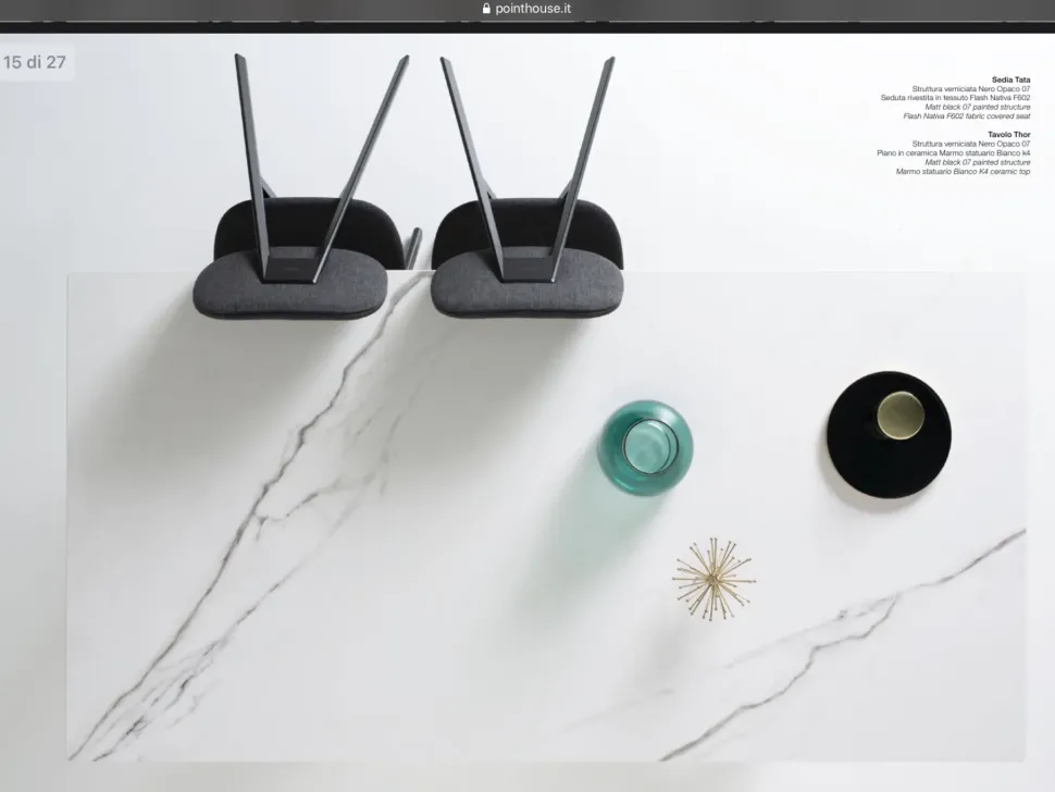 Sedia con schienale medio Tata di Point house in Offerta Outlet