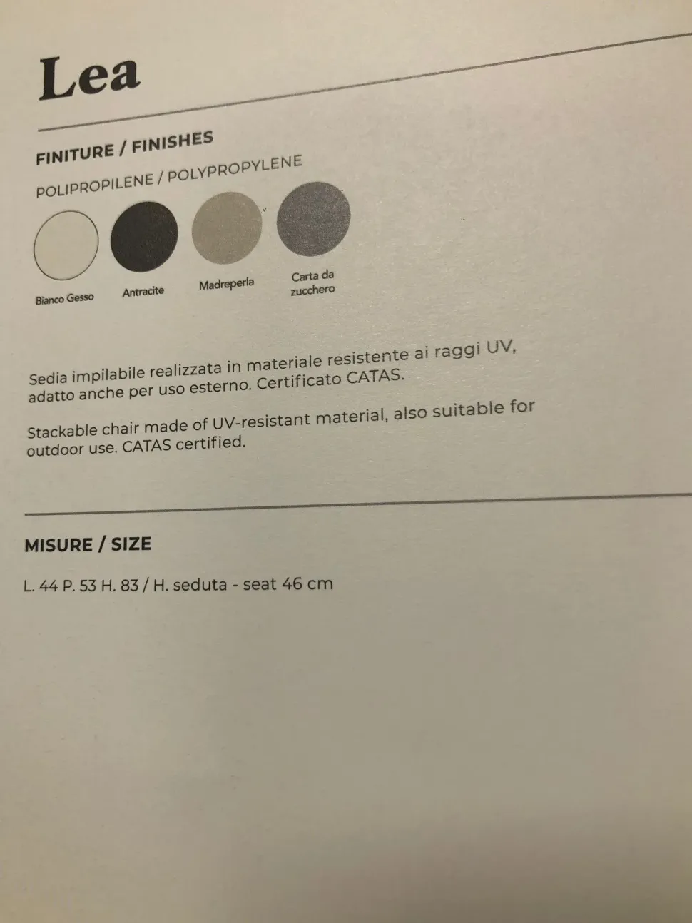 Sedia da cucina Lea Sedit SCONTATA