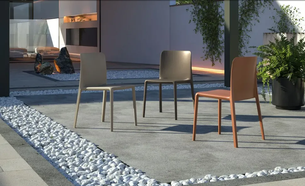 Sedia da cucina realizzata in plastica Lunea di Easyline