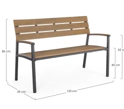 Sedia da giardino Panchina isak Bizzotto a prezzi outlet