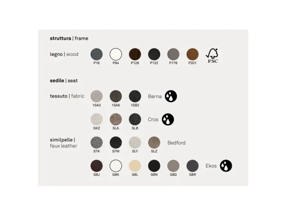 Sedia da soggiorno Copenhagen Connubia in Offerta Outlet