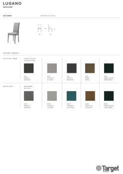 Sedia da soggiorno realizzata in legno Lugano di Target point