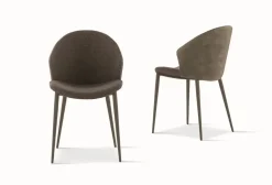 Sedia da soggiorno realizzata in tessuto Paris di Sedit