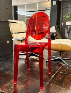 Sedia da ufficio  design ghost in in plastica Esprit nouveau a prezzo scontato