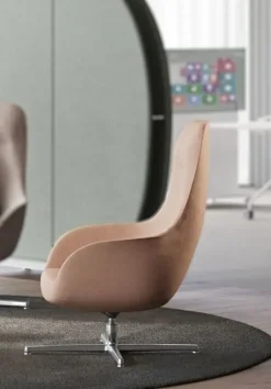 Sedia direzionale in ecopelle Truka girevole base alluminio Las mobili in offerta