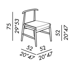 Sedia Emilia di Meridiani in OFFERTA OUTLET -20%