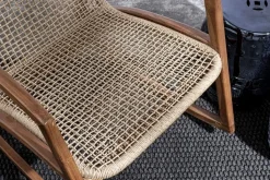 Sedia in legno a dondolo Poltrona dondolo adelita in fibra sintetica - bizzotto scontata