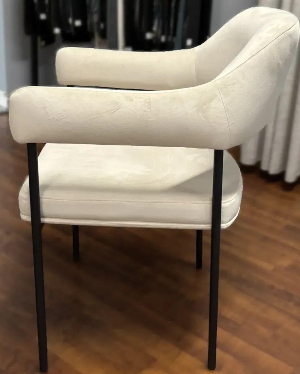 Sedia in metallo con braccioli Elisa in Offerta Outlet