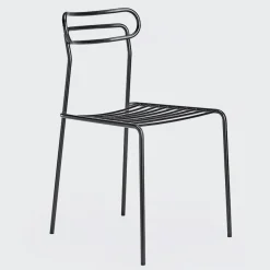 Sedia in metallo con schienale medio Uti in Offerta Outlet