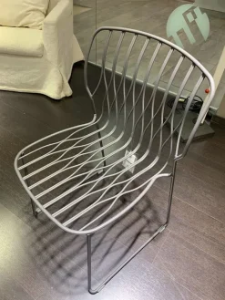 Sedia in metallo senza braccioli Freak in Offerta Outlet