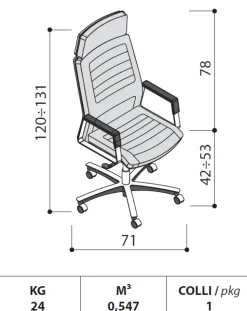 Sedia in pelle con schienale alto Neo chair in offerta