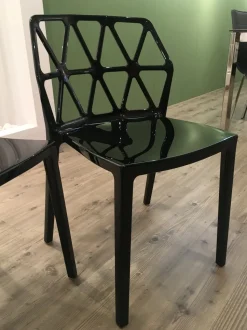 Sedia in plastica con schienale medio Shadow in Offerta Outlet