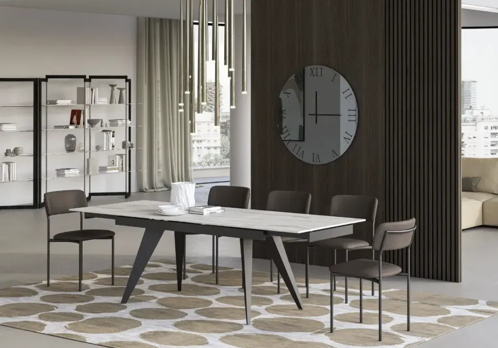 Sedia in tessuto con schienale medio Aura in offerta