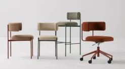 Sedia in tessuto fissa Amelie in Offerta Outlet