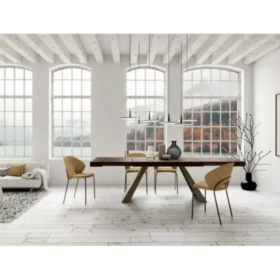 Sedia in tessuto senza braccioli Babilon a in offerta