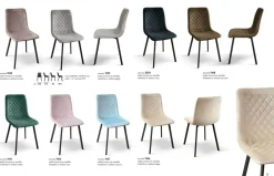 Sedia Lisa da cucina realizzata in tessuto scontata del 50%