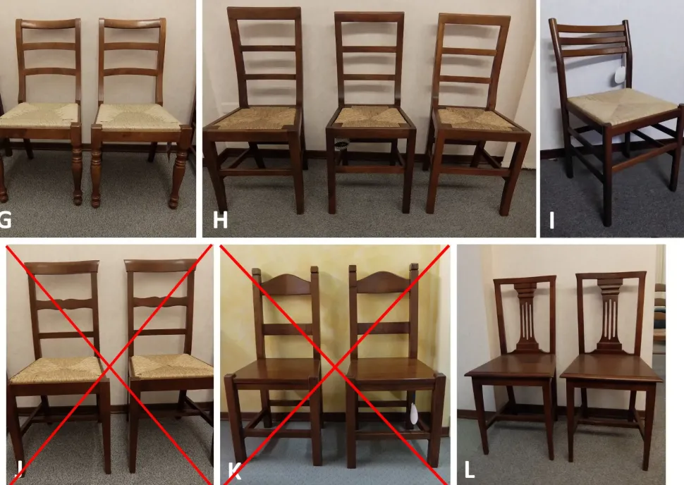 Sedia modello Sedie miste da cucina di Artigianale -57%
