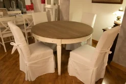 Sedia N. 4 sedie con fiocco sfoderabili Artigianale con un ribasso vantaggioso