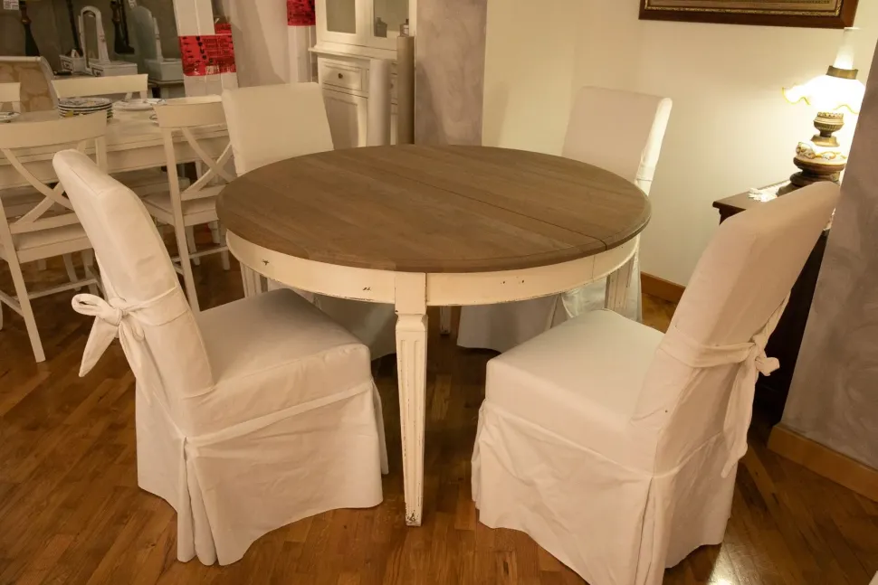 Sedia N. 4 sedie con fiocco sfoderabili Artigianale con un ribasso vantaggioso