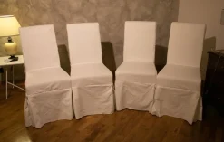 Sedia N. 4 sedie con fiocco sfoderabili Artigianale con un ribasso vantaggioso