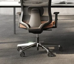 Sedia operativa in ecopelle Comfort con poggiatesta a marchio Las mobili a prezzi convenienti