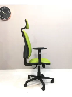 Sedia operativa Mask schienale alto + 2 sedie attesa in ecopelle Collezione esclusiva a prezzo Outlet