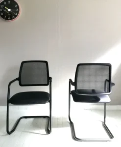 Sedia operativa modello Direzionale trama + 2 sedie slitta Las mobili in OFFERTA OUTLET