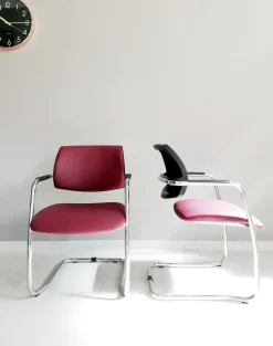 Sedia operativa modello Tris sedie: formen direzionale + 2 sedie visitatore sistema slitta Las mobili in OFFERTA OUTLET