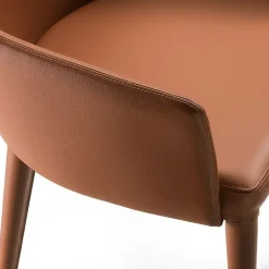 Sedia poltroncina Italia pelle luxury Md work a prezzo Outlet