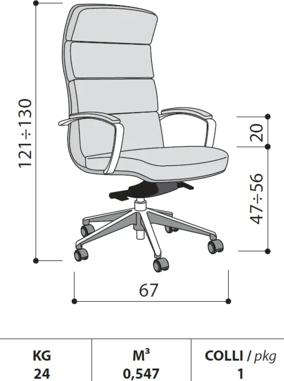 Sedia Scena per ufficio realizzata in pelle scontata del 30%
