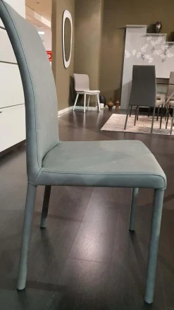 Sedia senza braccioli Caramel nabuk grigio di Ozzio a prezzo scontato